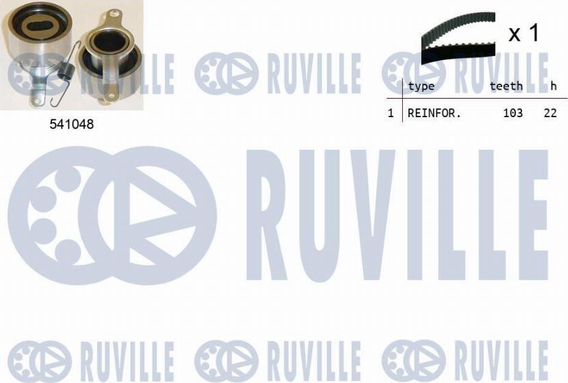 Ruville 550449 - Комплект ременя ГРМ autocars.com.ua