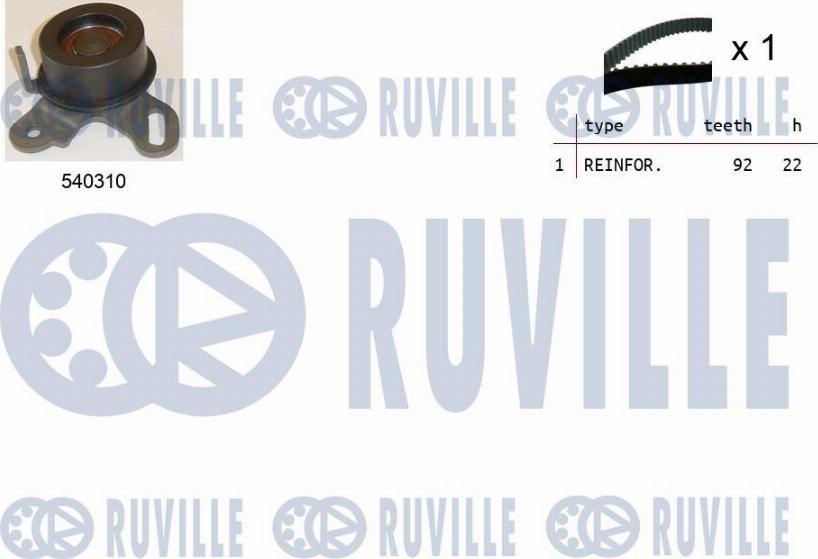 Ruville 550450 - Комплект ремня ГРМ autodnr.net