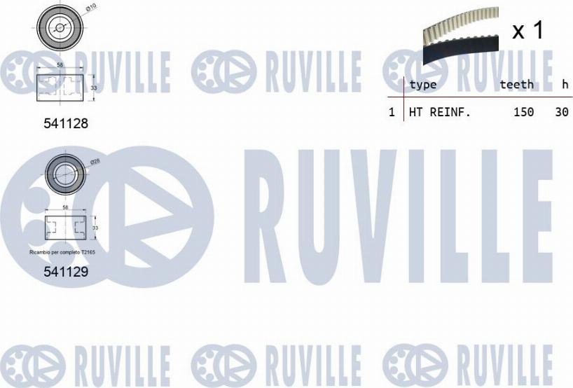 Ruville 550468 - Комплект ремня ГРМ avtokuzovplus.com.ua