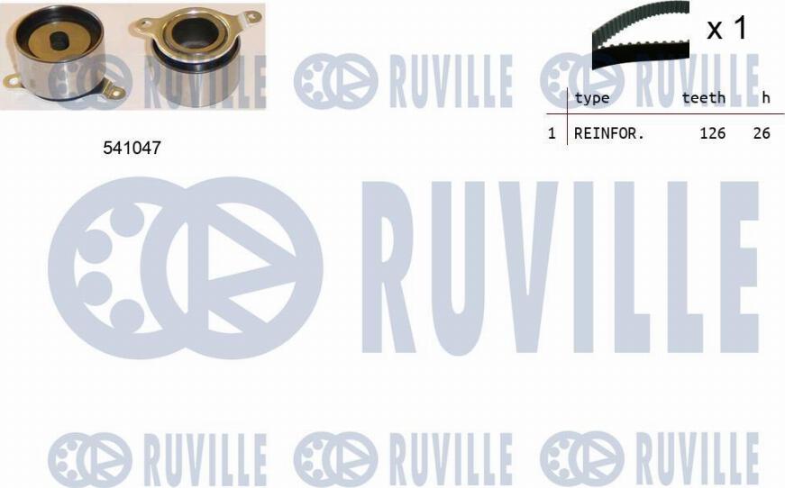 Ruville 550489 - Комплект ременя ГРМ autocars.com.ua