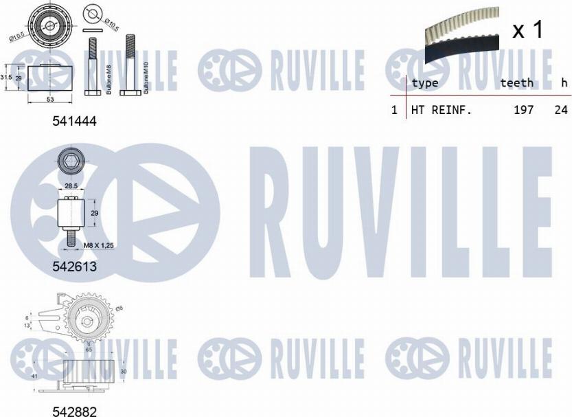 Ruville 550496 - Комплект ремня ГРМ autodnr.net