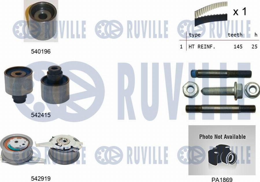 Ruville 5504983 - Водяной насос + комплект зубчатого ремня autodnr.net