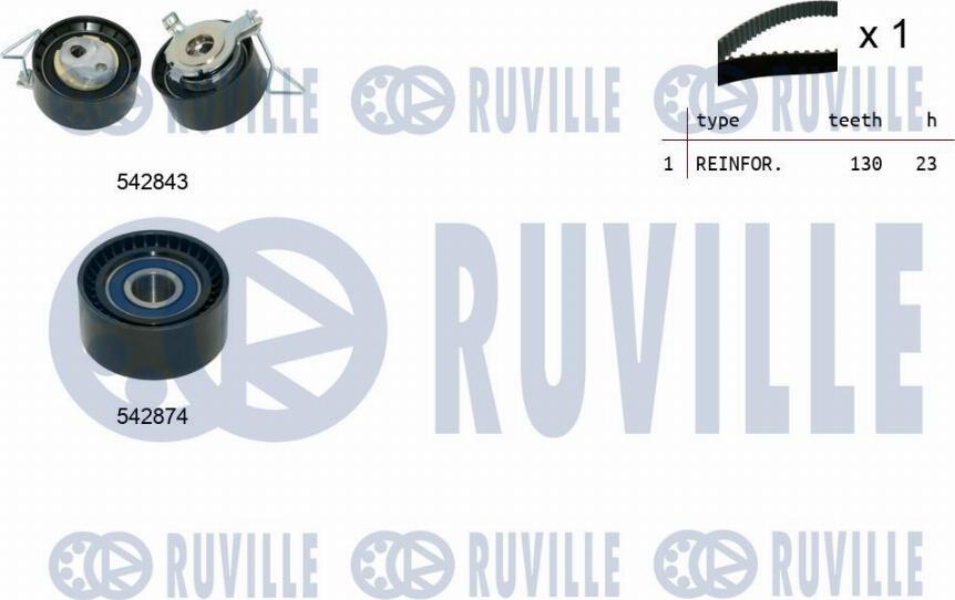 Ruville 550499 - Комплект ремня ГРМ avtokuzovplus.com.ua