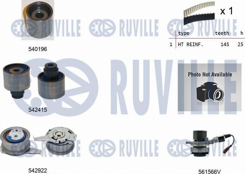 Ruville 5505062 - Водяной насос + комплект зубчатого ремня autodnr.net