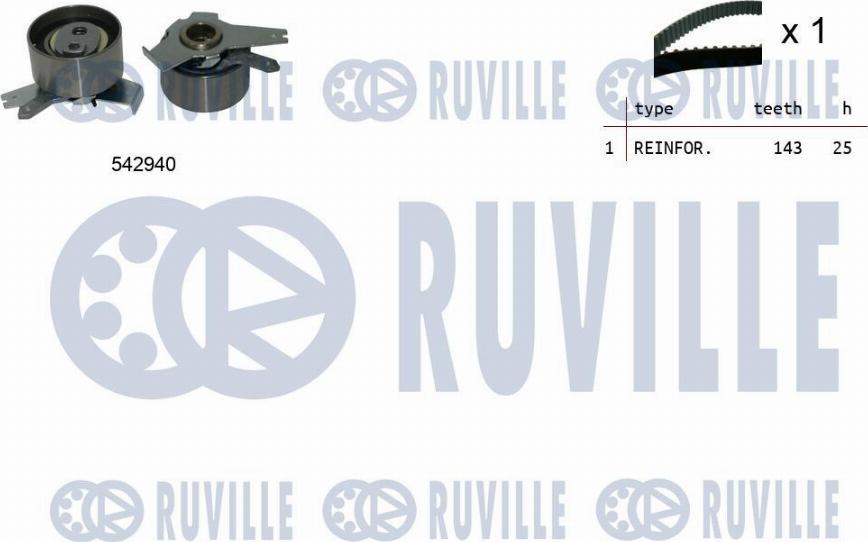 Ruville 550507 - Комплект ременя ГРМ autocars.com.ua