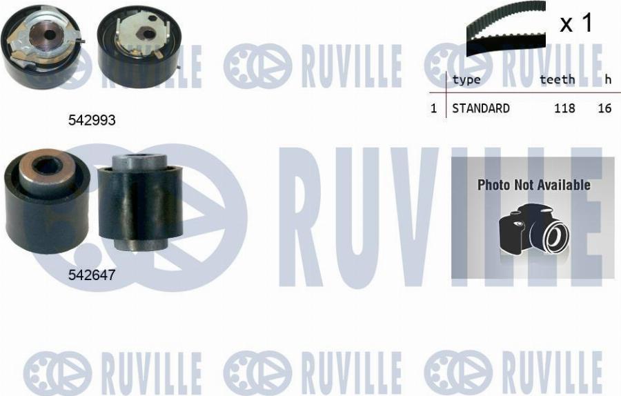 Ruville 550514 - Комплект ремня ГРМ avtokuzovplus.com.ua