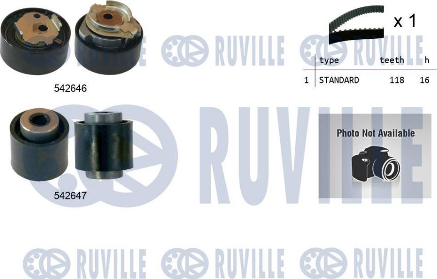 Ruville 550518 - Комплект ремня ГРМ avtokuzovplus.com.ua