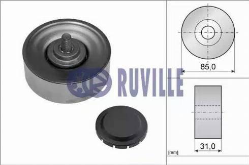 Ruville 55087 - Направляющий ролик, поликлиновый ремень avtokuzovplus.com.ua