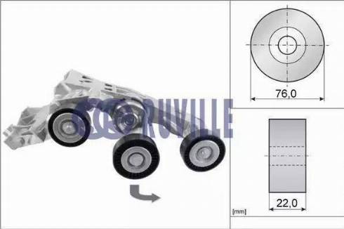 Ruville 55183 - Натяжитель, поликлиновый ремень autodnr.net