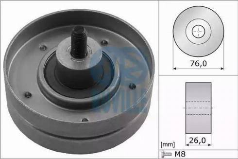 Ruville 55223 - Направляющий ролик, поликлиновый ремень avtokuzovplus.com.ua