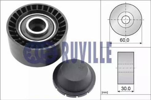 Ruville 55247 - Паразитний / провідний ролик, поліклиновий ремінь autocars.com.ua