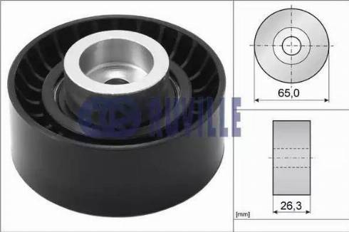 Ruville 55257 - Направляющий ролик, поликлиновый ремень avtokuzovplus.com.ua