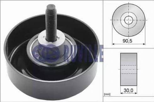 Ruville 55259 - Направляющий ролик, поликлиновый ремень avtokuzovplus.com.ua