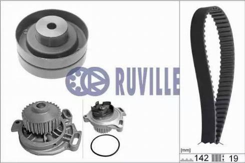 Ruville 55403701 - Водяний насос + комплект зубчатого ременя autocars.com.ua