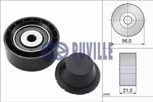 Ruville 55578 - Направляющий ролик, поликлиновый ремень avtokuzovplus.com.ua