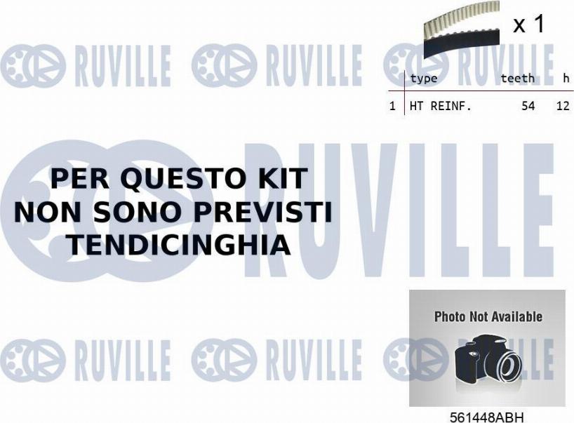 Ruville 55B0022 - Водяной насос + комплект зубчатого ремня autodnr.net