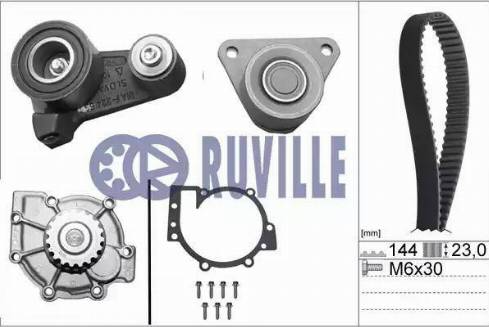 Ruville 56512711 - Водяний насос + комплект зубчатого ременя autocars.com.ua