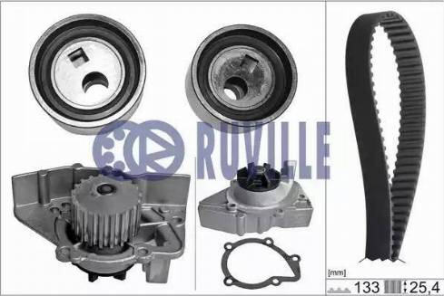 Ruville 56607701 - Водяной насос + комплект зубчатого ремня autodnr.net