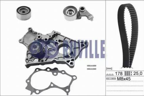 Ruville 56951701 - Водяний насос + комплект зубчатого ременя autocars.com.ua