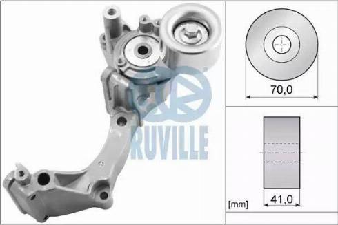 Ruville 56955 - Натягувач ременя, клинові зуб. autocars.com.ua