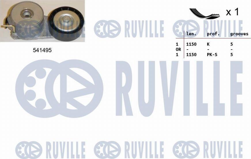 Ruville 570070 - Поликлиновый ременный комплект avtokuzovplus.com.ua