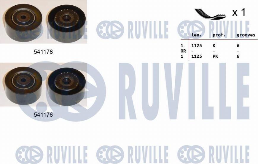 Ruville 570072 - Поликлиновый ременный комплект avtokuzovplus.com.ua