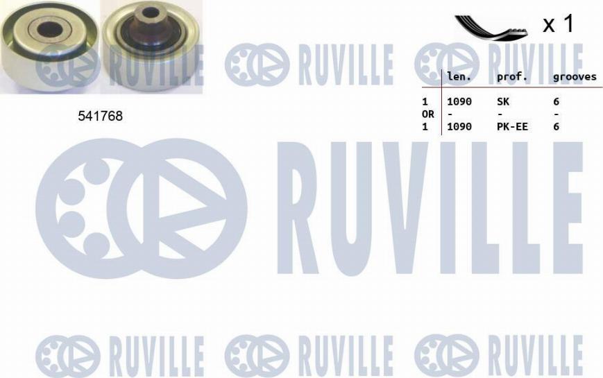 Ruville 570075 - Поликлиновый ременный комплект autodnr.net