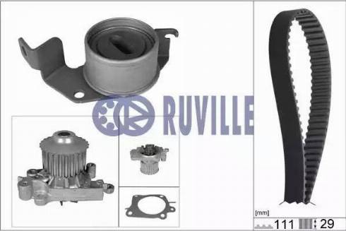 Ruville 57312701 - Водяной насос + комплект зубчатого ремня autodnr.net