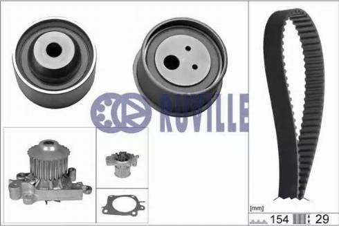 Ruville 57319701 - Водяний насос + комплект зубчатого ременя autocars.com.ua