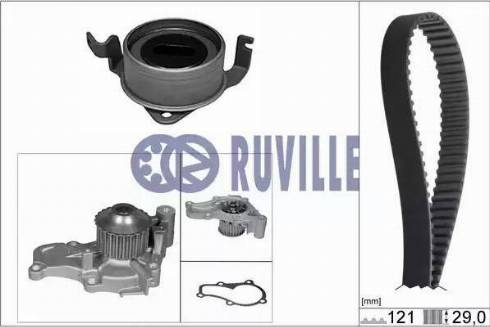 Ruville 57321711 - Водяной насос + комплект зубчатого ремня autodnr.net