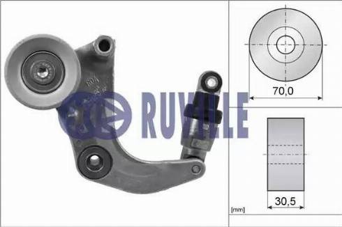 Ruville 57437 - Натягувач ременя, клинові зуб. autocars.com.ua