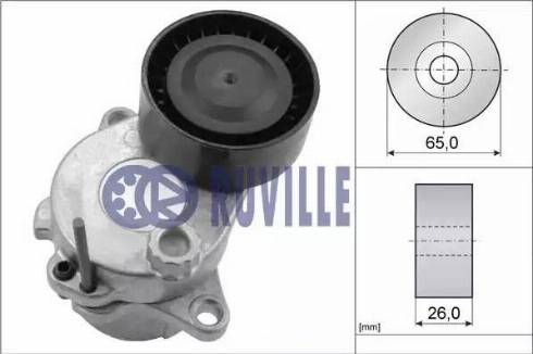 Ruville 57541 - Натягувач ременя, клинові зуб. autocars.com.ua