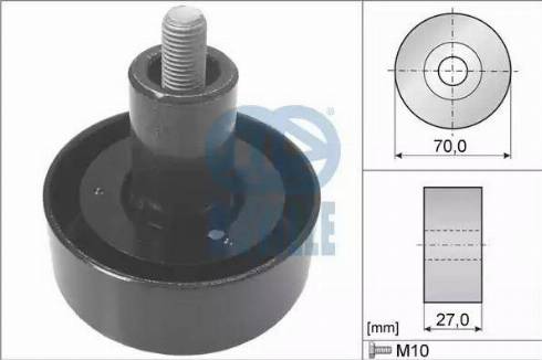 Ruville 58443 - Направляющий ролик, поликлиновый ремень autodnr.net