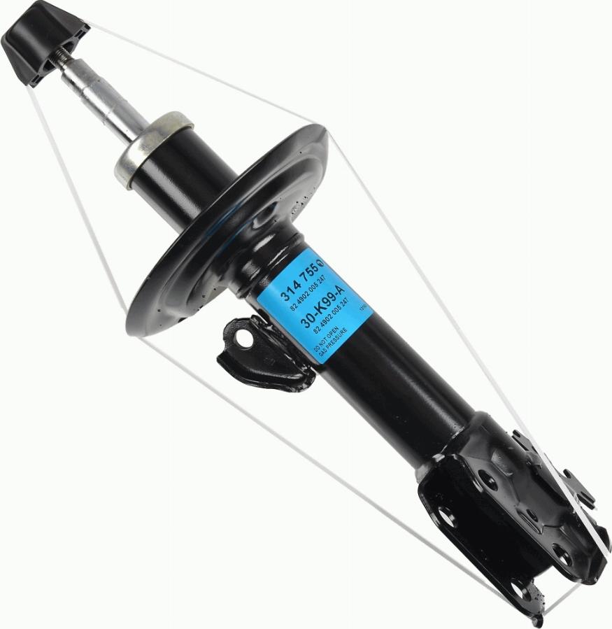 SACHS 314 755 - Амортизатор avtokuzovplus.com.ua