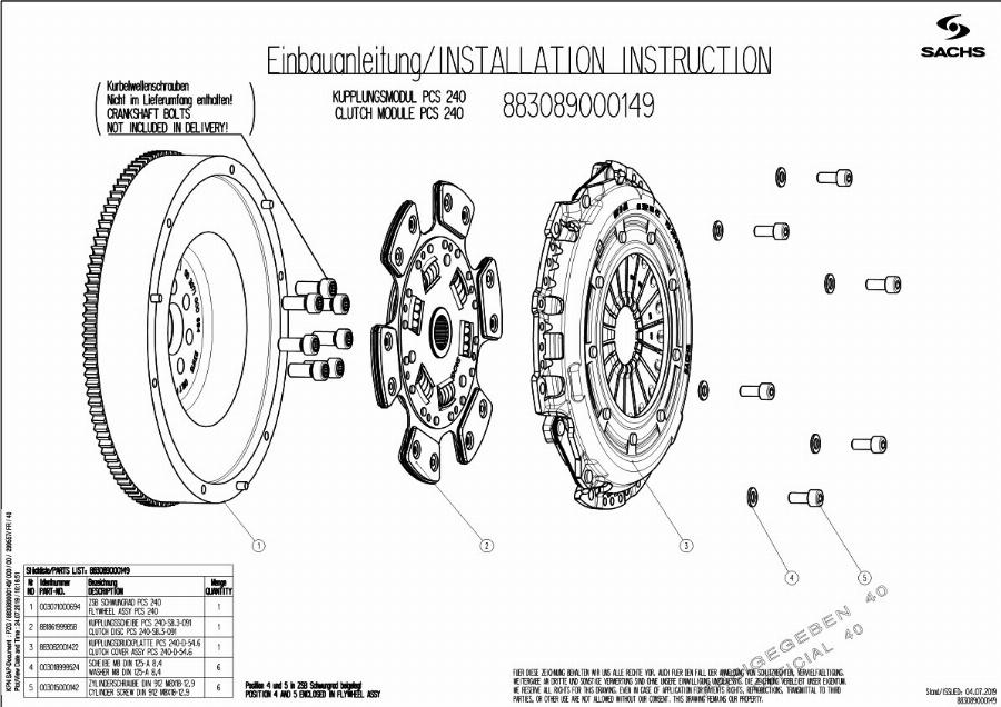 Sachs Performance 883089 000149 - Комплект зчеплення autocars.com.ua