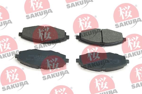 SAKURA 600-00-8370 - Гальмівні колодки, дискові гальма autocars.com.ua