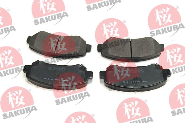 SAKURA 600-10-4078 - Тормозные колодки, дисковые, комплект avtokuzovplus.com.ua