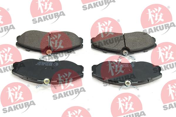 SAKURA 600-10-4180 - Тормозные колодки, дисковые, комплект avtokuzovplus.com.ua