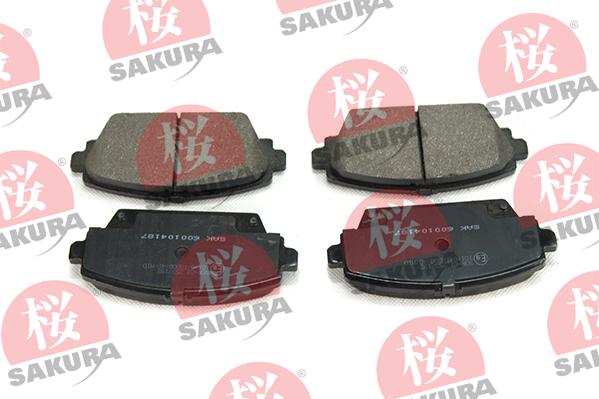 SAKURA 600-10-4187 - Гальмівні колодки, дискові гальма autocars.com.ua