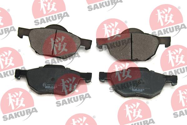 SAKURA 600-40-6638 - Тормозные колодки, дисковые, комплект avtokuzovplus.com.ua