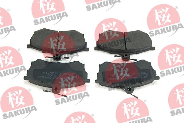 SAKURA 600-50-4300 - Гальмівні колодки, дискові гальма autocars.com.ua