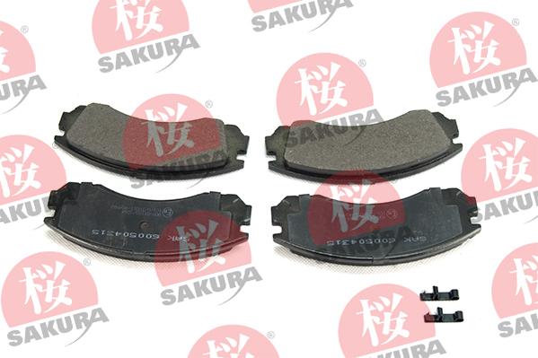 SAKURA 600-50-4315 - Тормозные колодки, дисковые, комплект autodnr.net