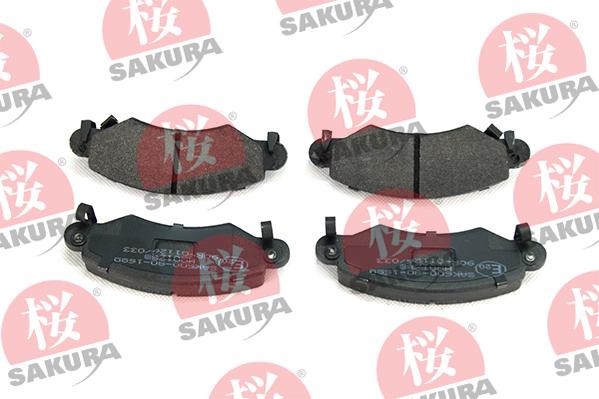 SAKURA 600-80-1680 - Тормозные колодки, дисковые, комплект avtokuzovplus.com.ua