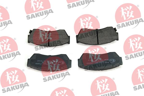 SAKURA 600-80-7000 - Тормозные колодки, дисковые, комплект avtokuzovplus.com.ua