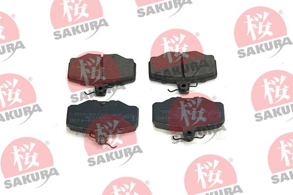 SAKURA 601-10-4100 - Гальмівні колодки, дискові гальма autocars.com.ua