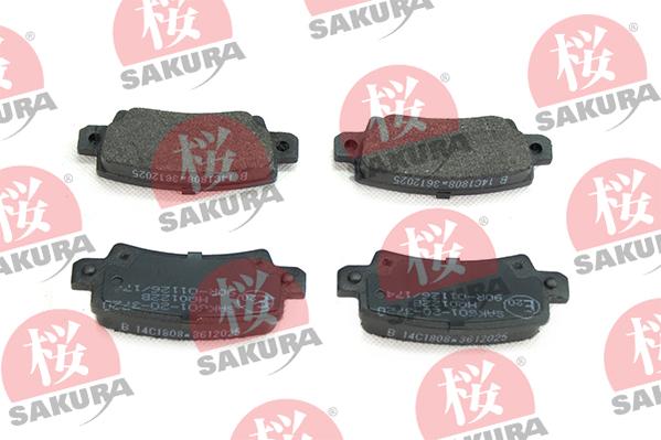 SAKURA 601-20-3720 - Тормозные колодки, дисковые, комплект avtokuzovplus.com.ua