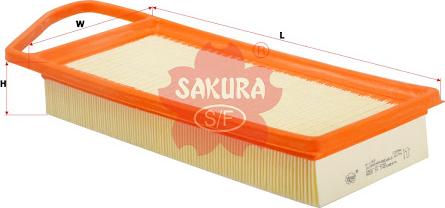 SAKURA A1765 - Воздушный фильтр avtokuzovplus.com.ua