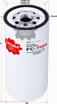 SAKURA FC7104 - Топливный фильтр avtokuzovplus.com.ua