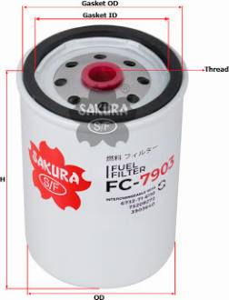 SAKURA FC7903 - Топливный фильтр avtokuzovplus.com.ua