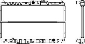 SAKURA Automotive 1211-0205 - Радіатор, охолодження двигуна autocars.com.ua